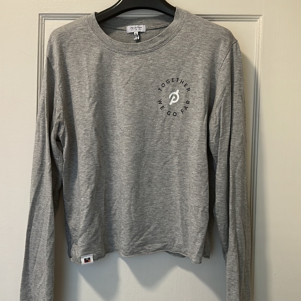 Peloton Long-Sleeved Active Top Gray M - Picture 3 of 3